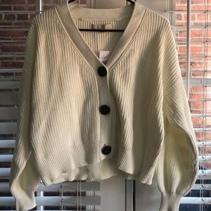 Ann Taylor Loft Cropped Slouchy Cardigan